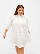 Overhemdjurk van katoen met broderie anglaise, Bright White, Model image number 0