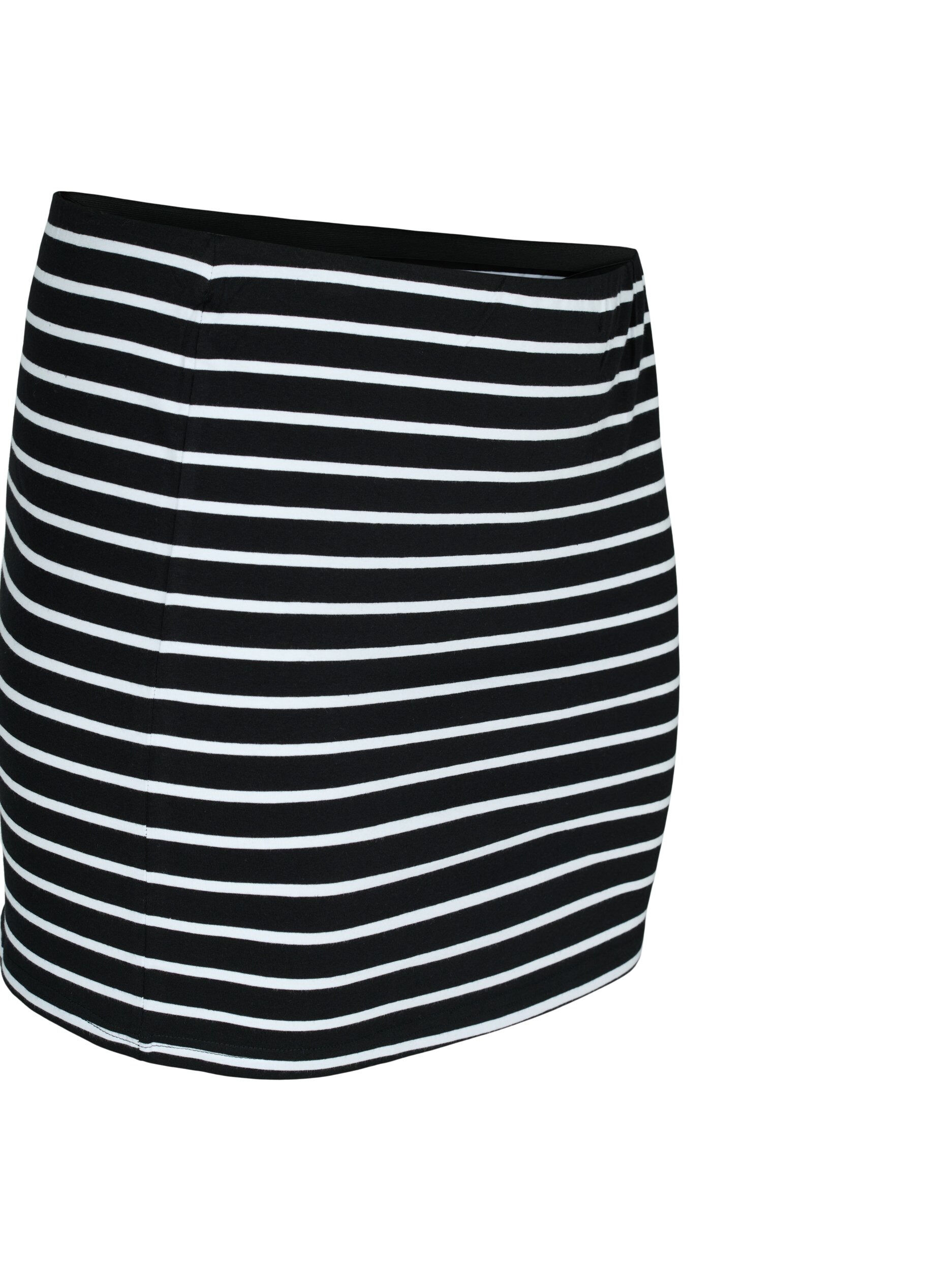 Zizzi 2-pack tops verlenger, Black/Black Stripe, Packshot image number 3