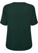 Geweven blouse met korte mouwen en ronde hals, Groen, Packshot image number 1