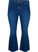 Ellen bootcut jeans met rauwe rand, Blue denim, Packshot image number 0