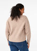 Gebreid vest met strikdetails, Simply Taupe Mel., Model image number 1