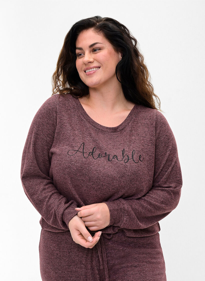 Gemêleerde top in viscosemix, Port Royal Mel, Model image number 0