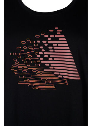 Sport-T-shirt met print, Black w. Copper Foil, Packshot image number 2