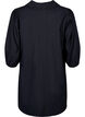 Tuniek van viscose met V-hals en kraag, Black, Packshot image number 1