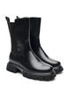 Chelsea boot met een chunky zool en geribde panelen, Zwart, Packshot image number 1