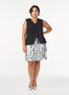 Korte paillettenrok met elastische tailleband, Zilver, Model image number 1