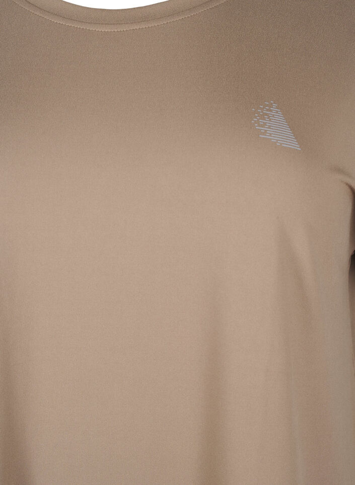 Effen gekleurd T-shirt voor sporten, Beige, Packshot image number 2