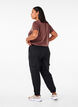 Broek met cargozakken en een elastische taille, Zwart, Model image number 1