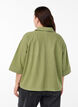 Losse blouse met kraag en 1/2 mouwen, Groen, Model image number 2
