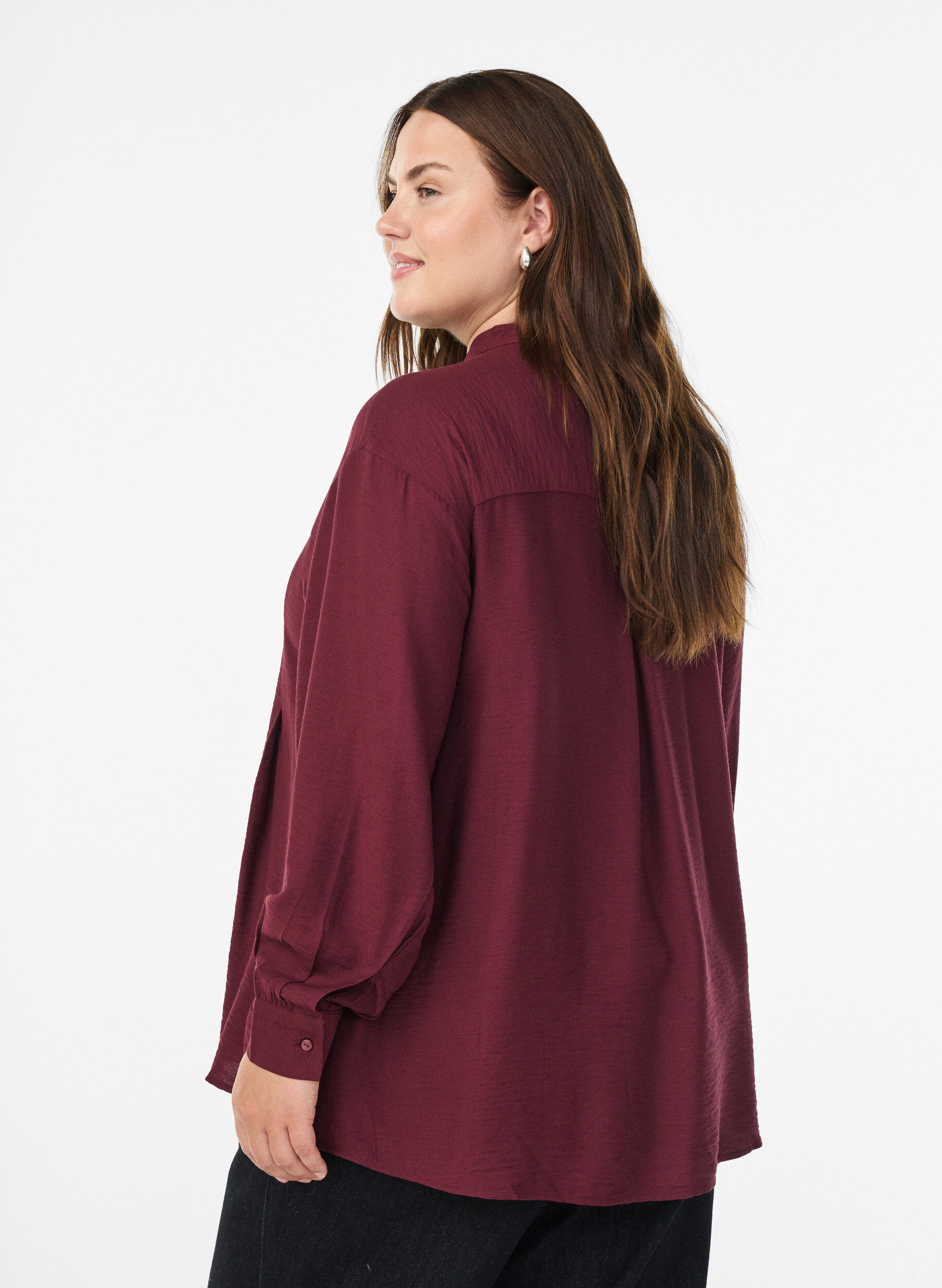 Zizzi Viscose shirt met A-lijn vorm, Rood, Model image number 2
