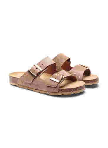 Leren sandalen met brede pasvorm, Woody, Packshot image number 3