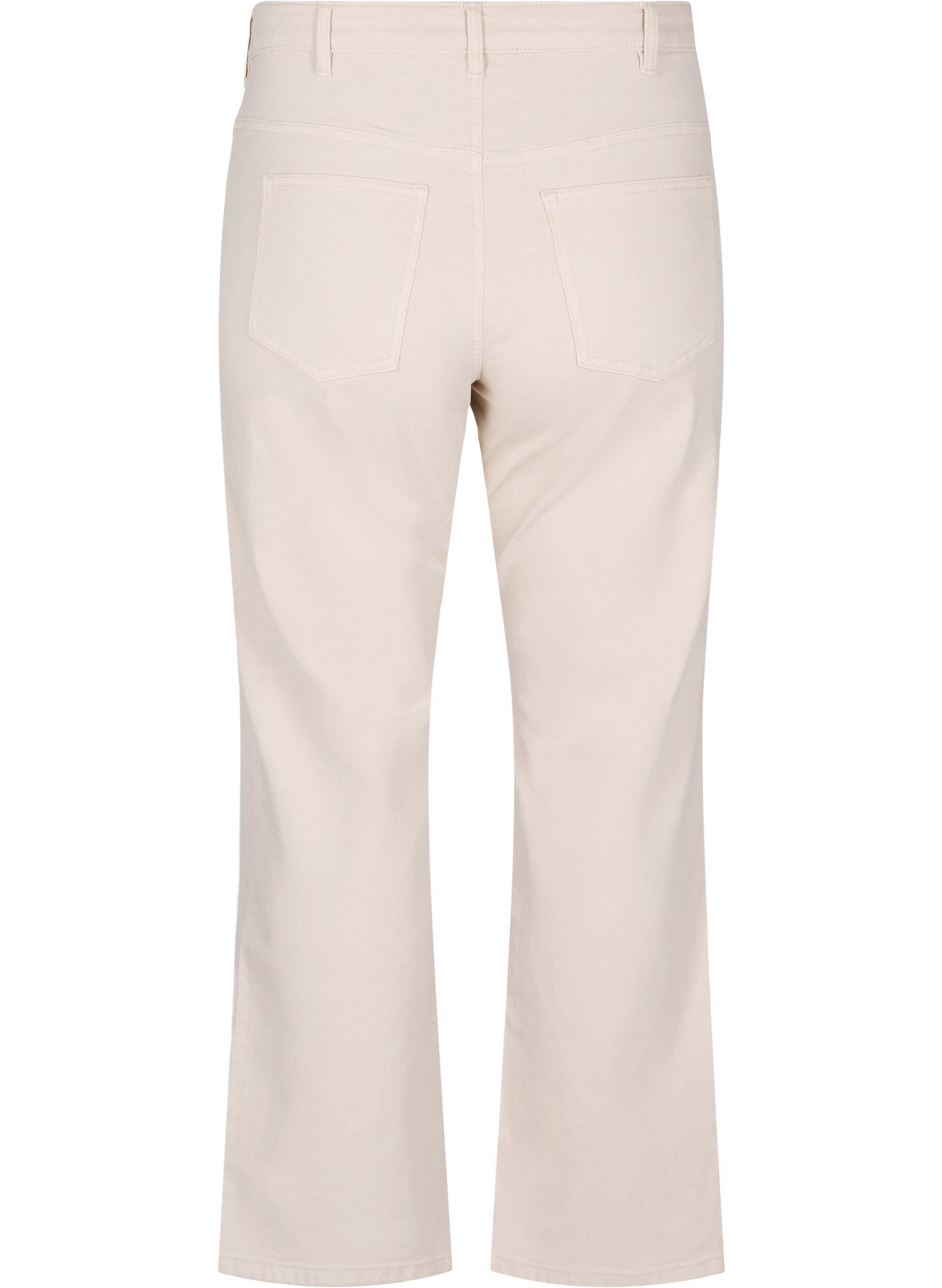 Zizzi Gemma high-waist jeans, Beige, Packshot image number 1