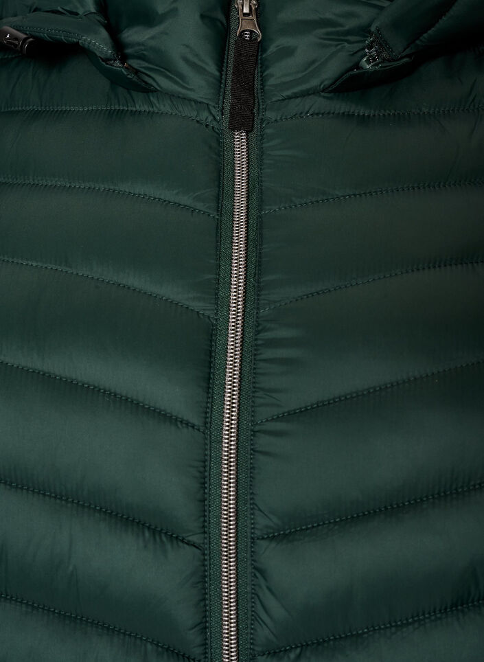 Lichtgewicht jas met zakken en afneembare capuchon, Groen, Packshot image number 2