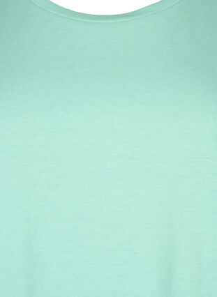 T-shirt met korte mouwen van katoenmix, Cabbage, Packshot image number 2