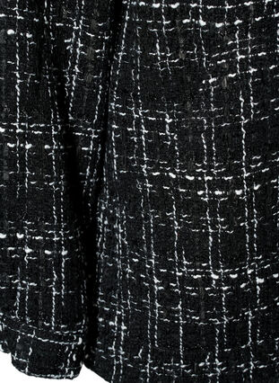Bouclé-jasje met knopen, Black/White, Packshot image number 3
