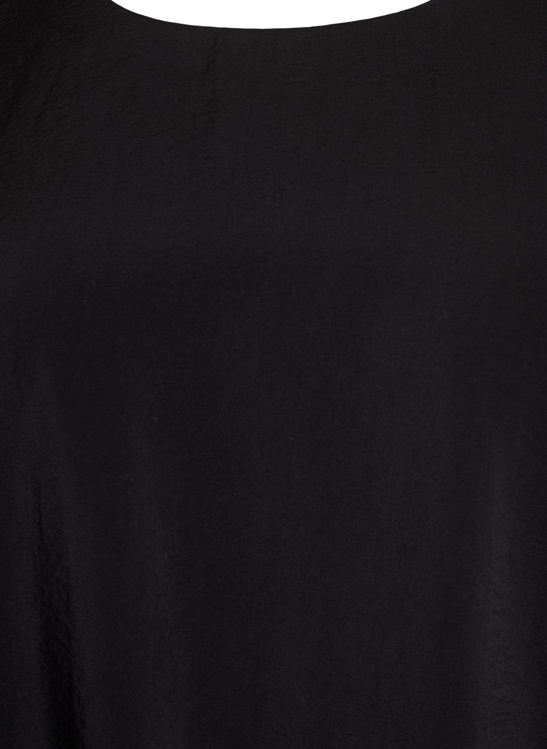 Zizzi Ballonjurk knielengte met zakken, Zwart, Packshot image number 2