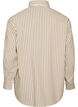 Gestreept overhemd met afneembare strik aan de hals, Beige, Packshot image number 1