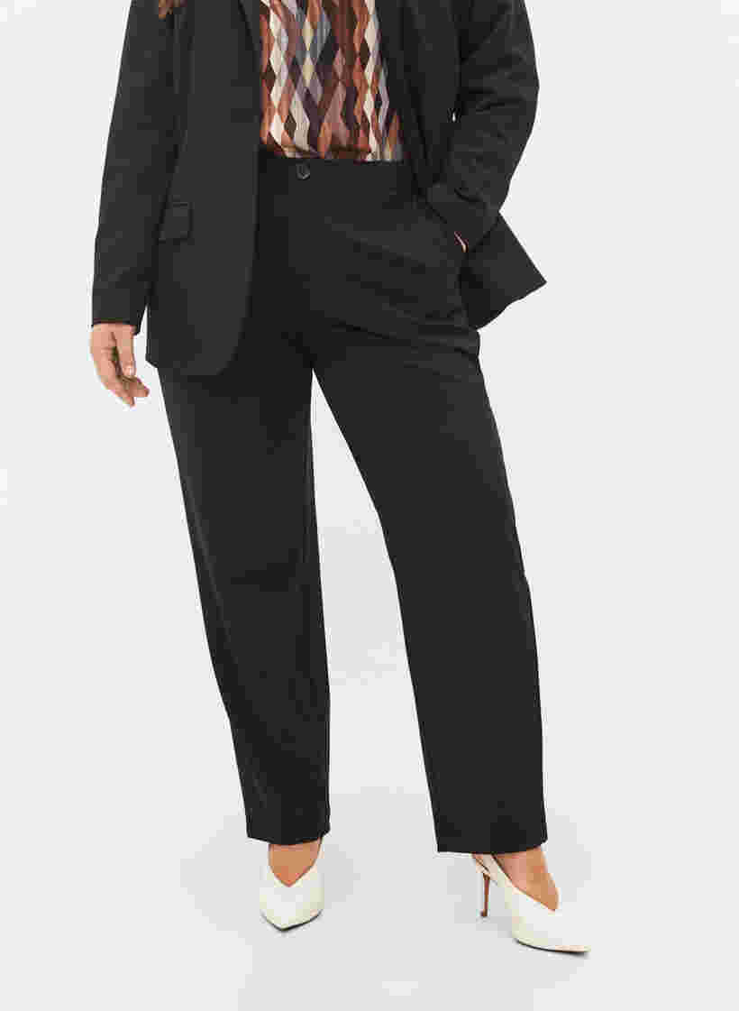 Klassieke broek met zakken, Black, Model image number 2