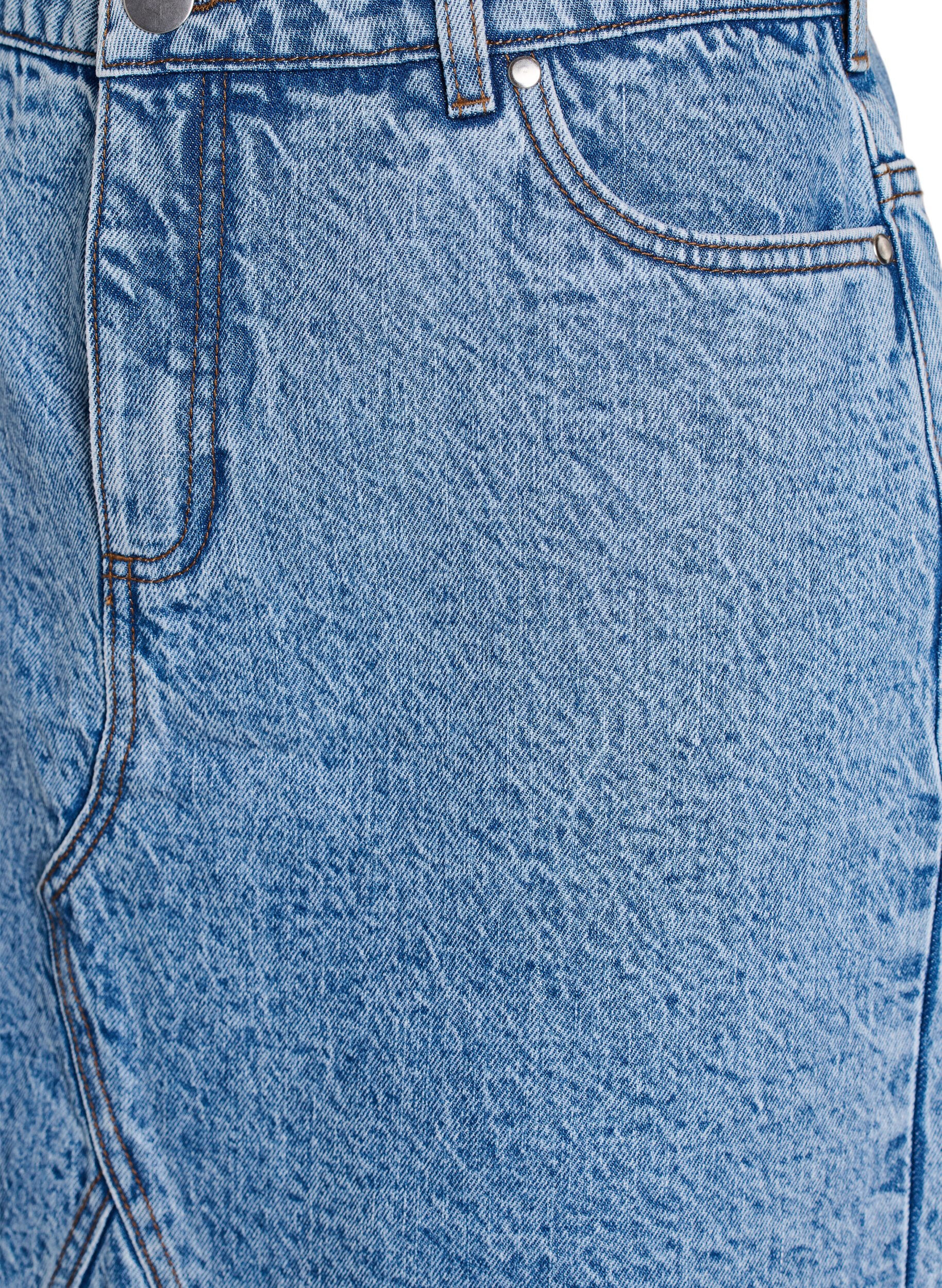 ZizziKorte denimrok met zakken, Blauw, Packshot image number 2