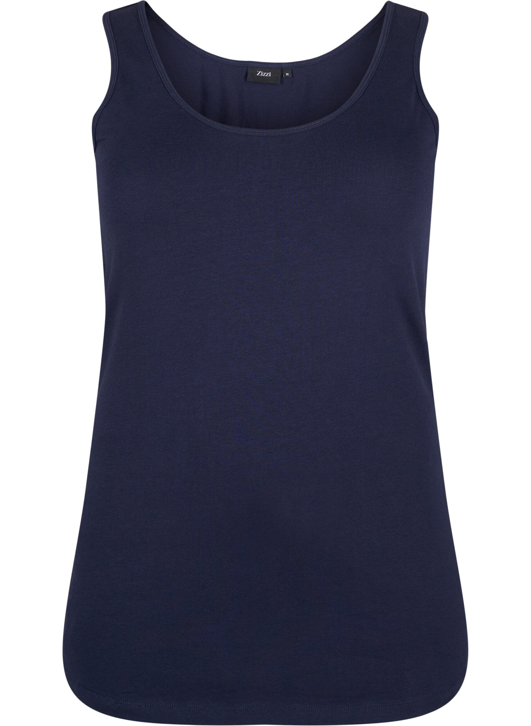 Effen gekleurd basic top in katoen