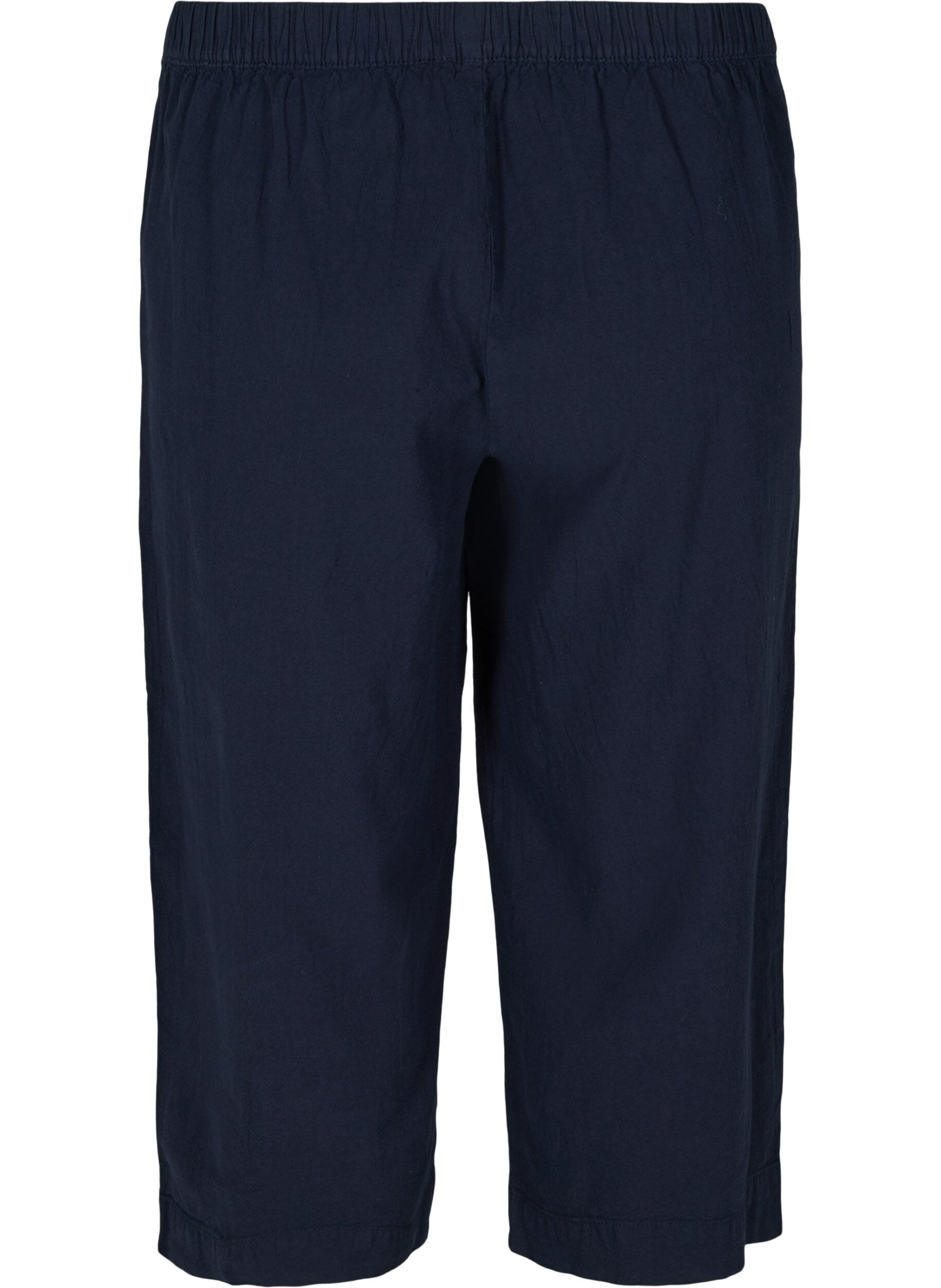 Zizzi Losse culotte broek in katoen, Night Sky, Packshot image number 1