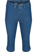 Driekwart broek in katoenmix, Dark blue denim, Packshot image number 0