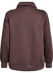 Sweatshirt met hoge kraag en zakken, Bruin, Packshot image number 1