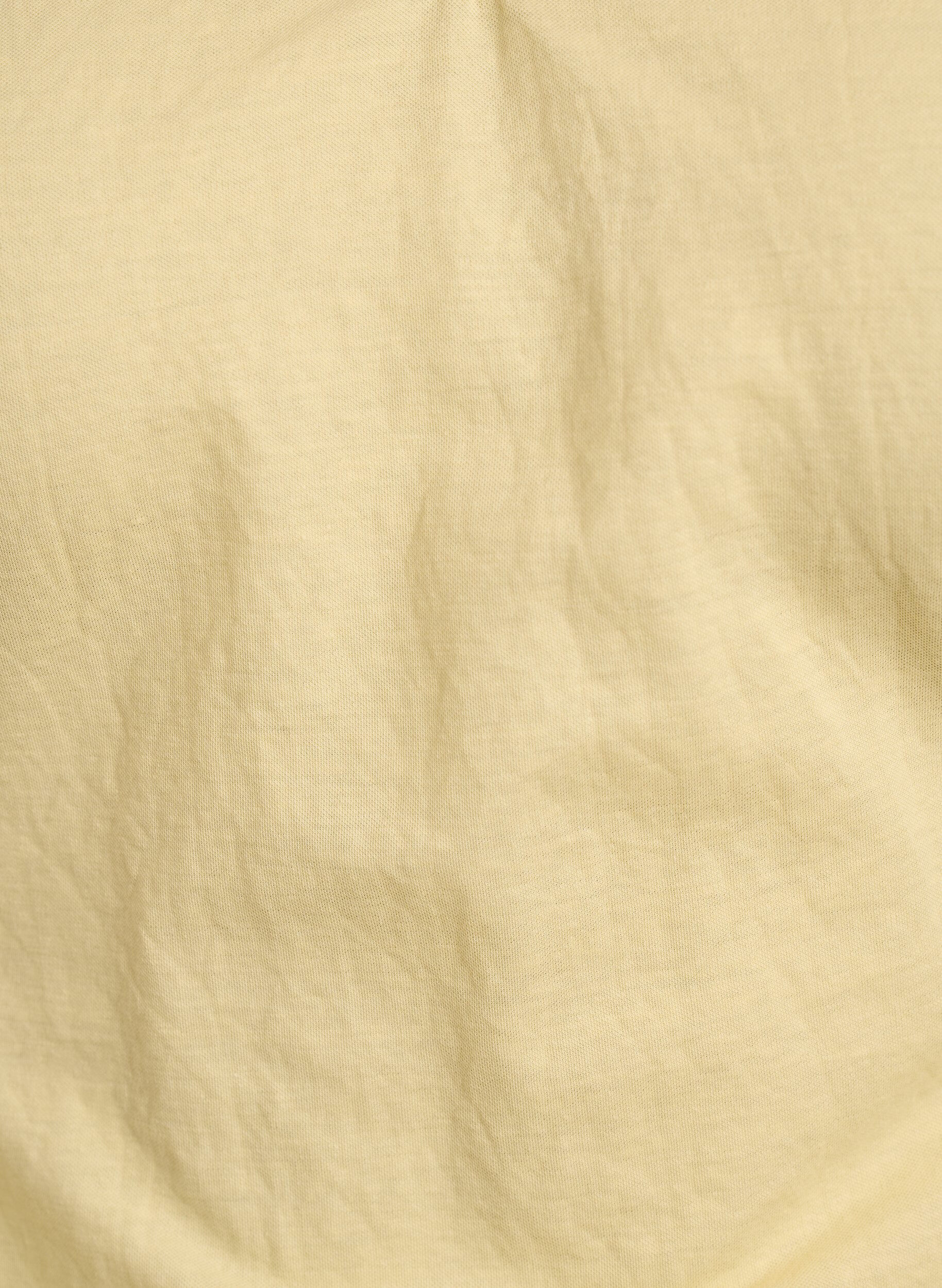 ZizziBlouse in een katoenmix met V-hals en striklint, Geel, Packshot image number 2