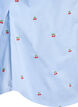 Overhemdbluse met geborduurde kersjes, Blauw, Packshot image number 3