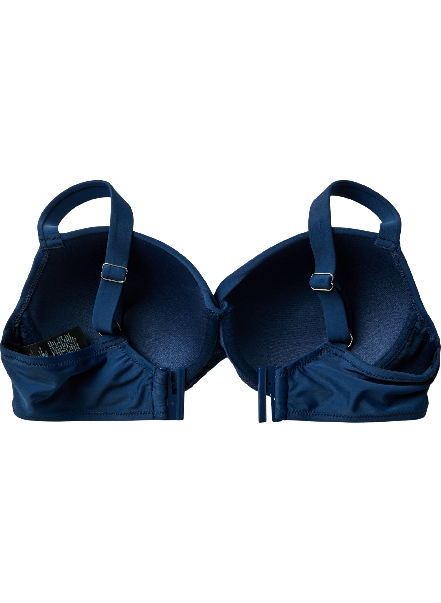 Zizzi Bikini top met beugel en plooien, Blauw, Packshot image number 4
