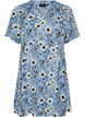 Korte jurk met bloemenprint, Blauw, Packshot image number 0