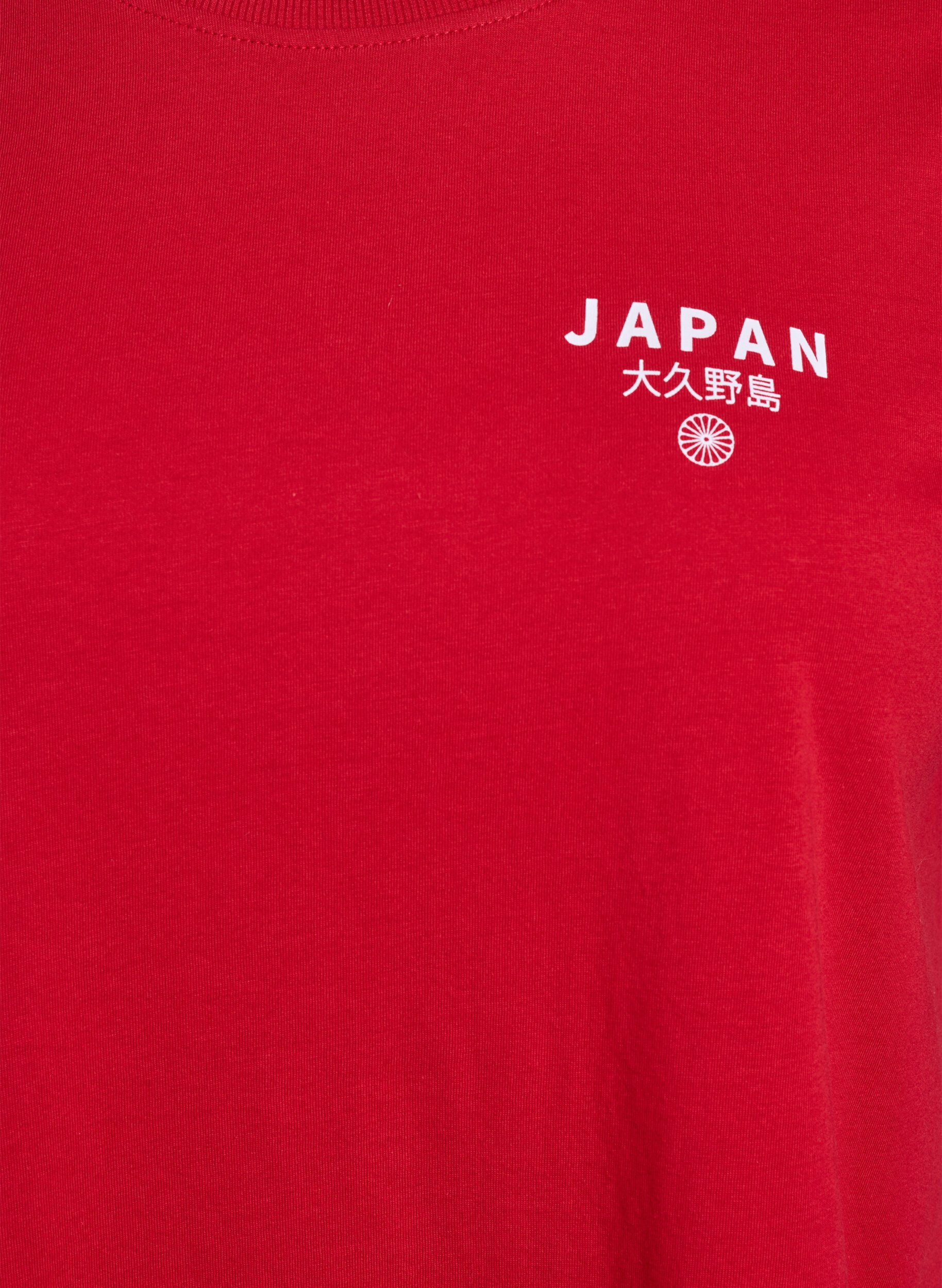 ZizziT-shirt met tekstprint en ronde hals, Rood, Packshot image number 2