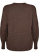 Gebreide blouse met ronde hals, Bruin, Packshot image number 1