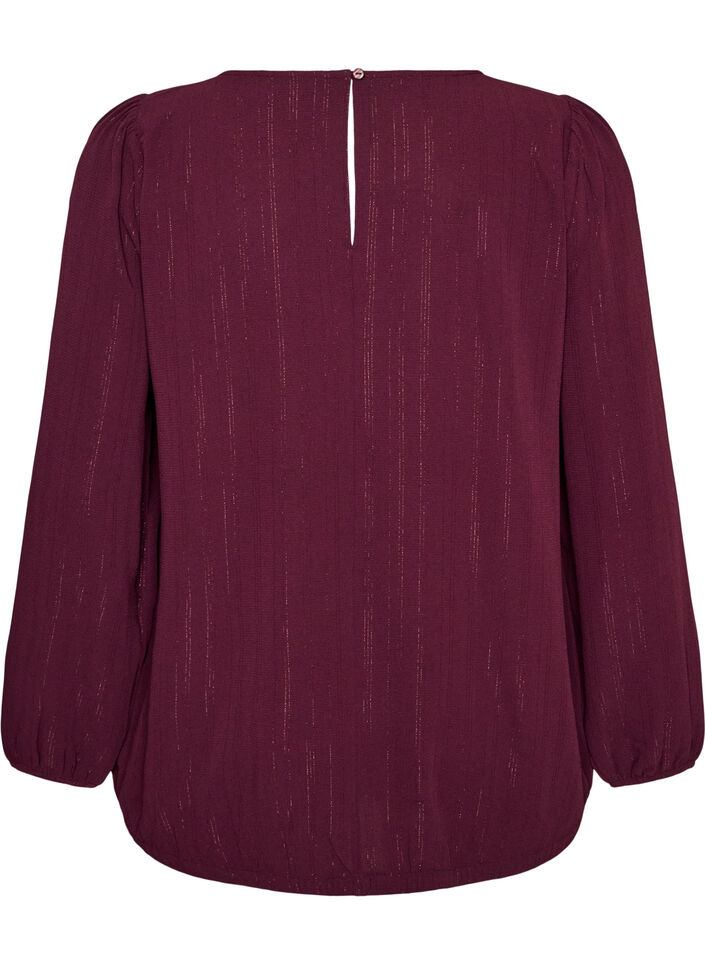 Blouse met glitter, Rood, Packshot image number 1