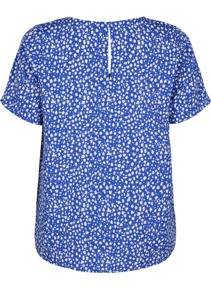 FLASH - Blouse met korte mouwen en print, Surf the web Dot, Packshot image number 1