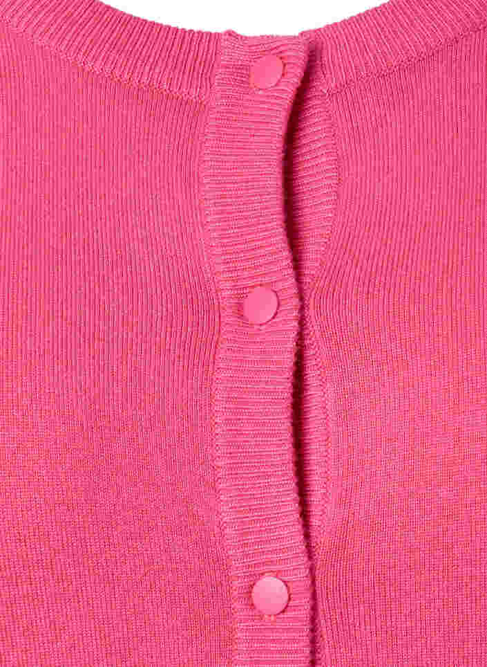 Geribd vest met knoopsluiting, Hot Pink, Packshot image number 2