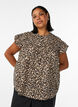 Mouwloze A-lijn katoenen blouseshirt, Bruin, Model image number 0