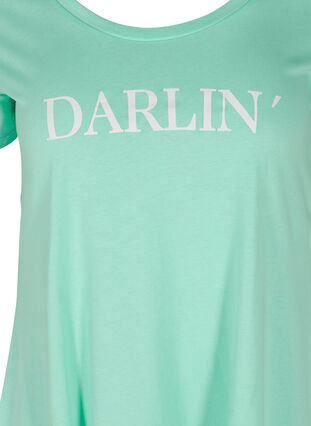 Katoenen t-shirt met korte mouwen en a-lijn, Cabbage DARLIN, Packshot image number 2