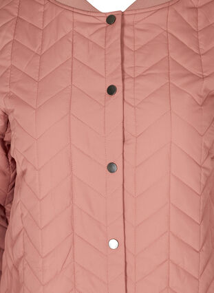 Lange gewatteerde jas met knoopsluiting, Burlwood, Packshot image number 2