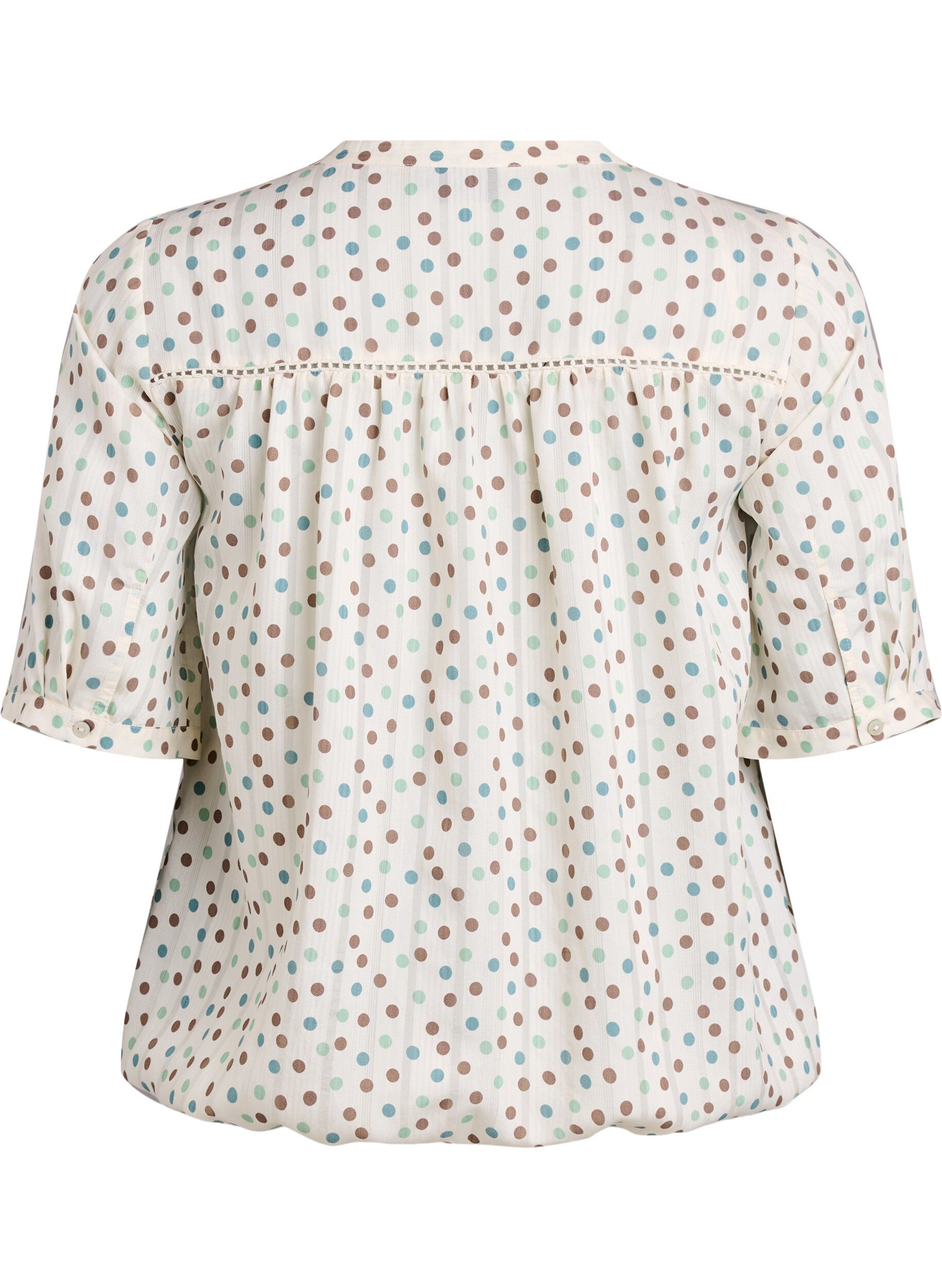 Zizzi Blouse met print en 1/2 mouwen, Wit, Packshot image number 1