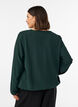 Blouse met ballonsilhouet en V-hals, Groen, Model image number 2