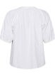 Overhemdblouse met knoopsluiting en strikceintuur, Wit, Packshot image number 1