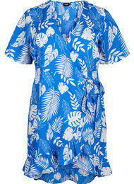 FLASH - Wikkeljurk met korte mouwen, Skydiver White AOP