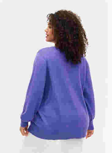 Geribd vest met knoopsluiting, Purple Opulence, Model image number 1