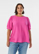 Viscose blouse met 1/2 mouwen, Roze, Model image number 0