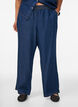 Lyocell broek met wide fit en denimlook, Blauw, Model image number 2