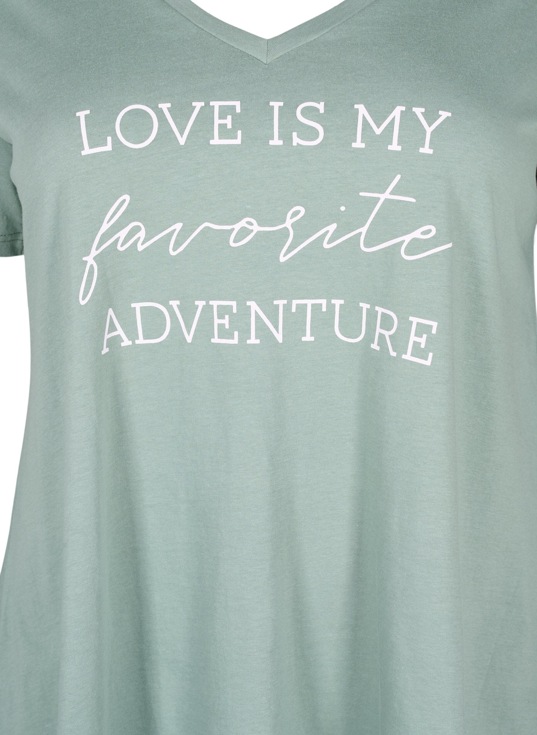 Zizzi Katoenen T-shirt met korte mouwen, Chinois G. W. Love, Packshot image number 2