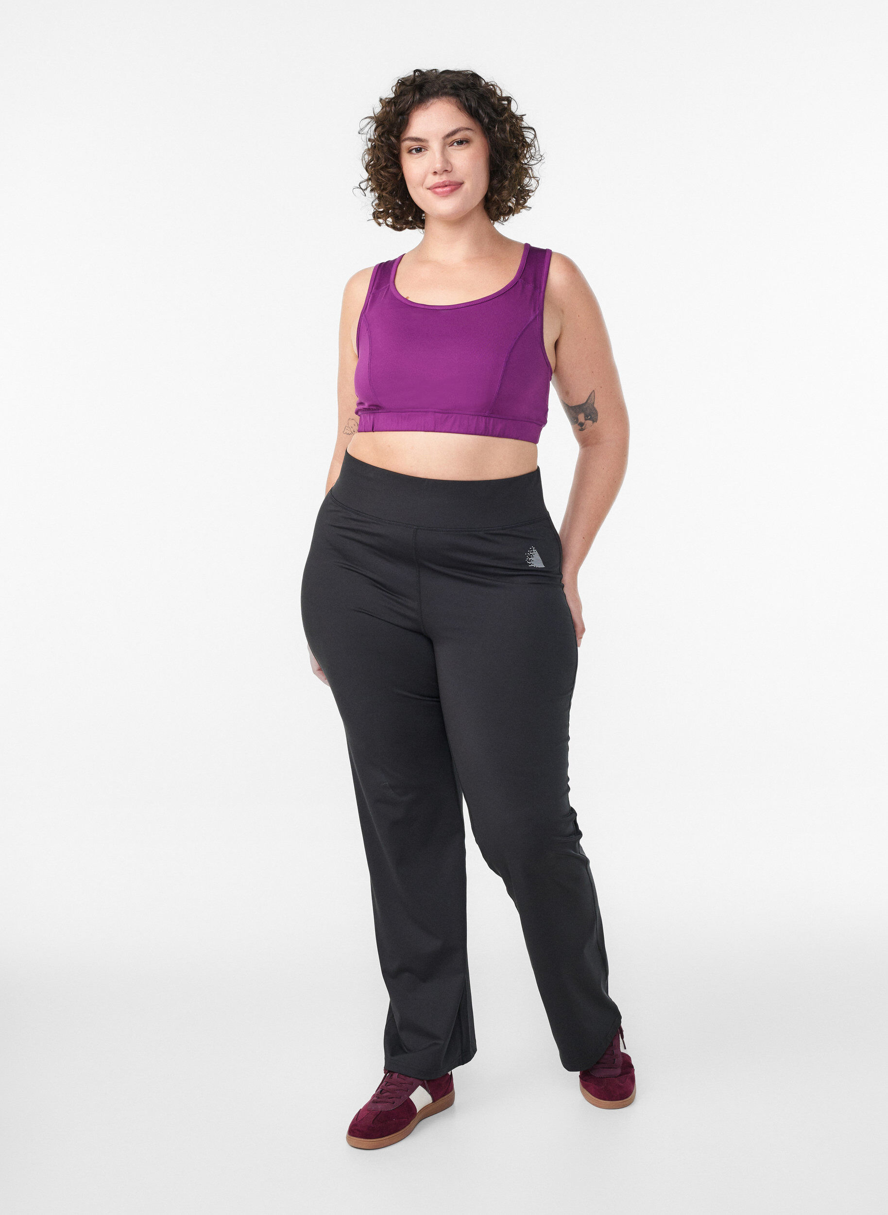 Zizzi Sport-bh met racerback, Paars, Model image number 1