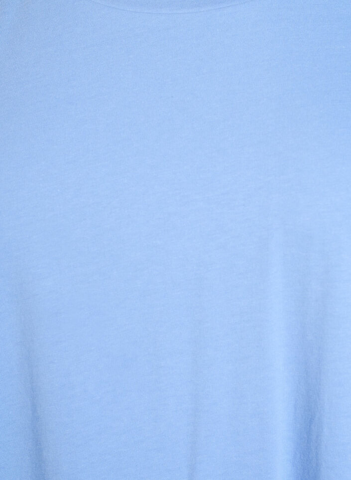 T-shirt met korte mouwen van katoenmix, Blauw, Packshot image number 2