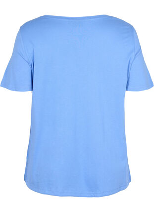 T-shirt met korte mouwen en verstelbare onderkant, Ultramarine, Packshot image number 1